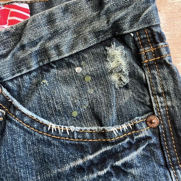 7 For All Mankind/The Great China Wall Vintage embellished embroidered jeans 30 - Picture 6 of 15